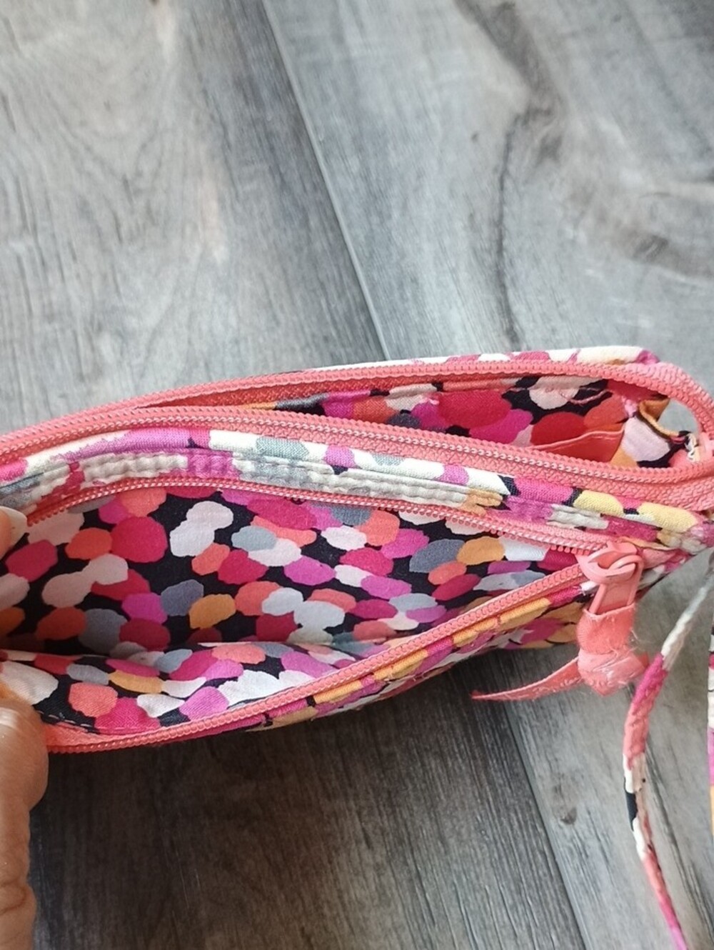 Vera Bradley Pink, Yellow and White Quilted Floral Wristlet - Picture 10 of 10